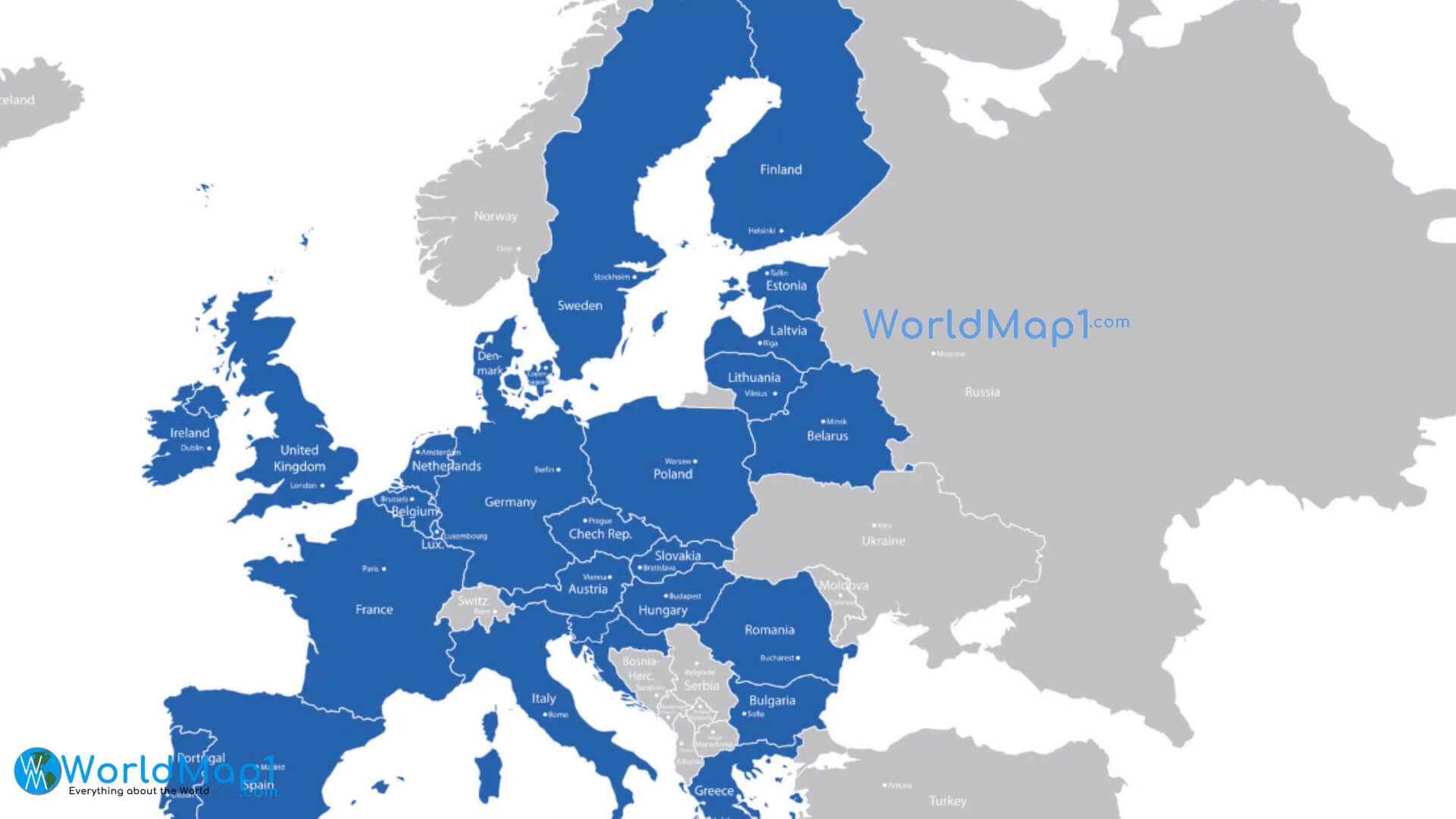 Europe and Russia Map